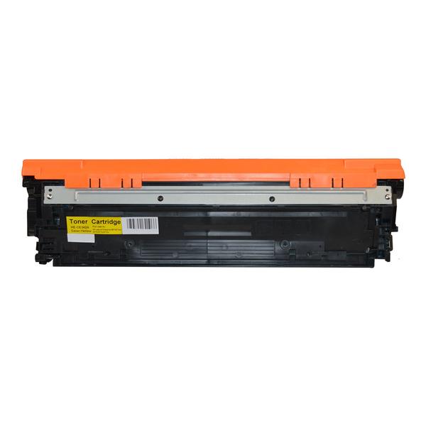 CE342A #651A Yellow Premium Generic Toner cartridge, featuring a vibrant yellow color and premium quality design for laser printers.
