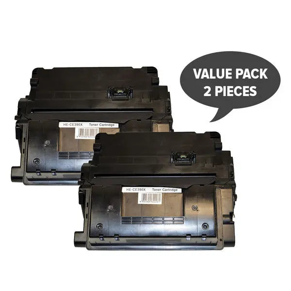 Two CE390X Premium Generic Laser Cartridges, designed for high-quality printing and compatibility with HP printers.