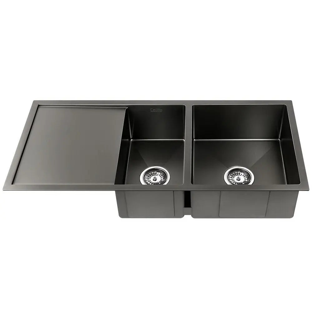 Cefito 100cm x 45cm Stainless Steel Kitchen Sink showcasing its sleek design and durable construction.