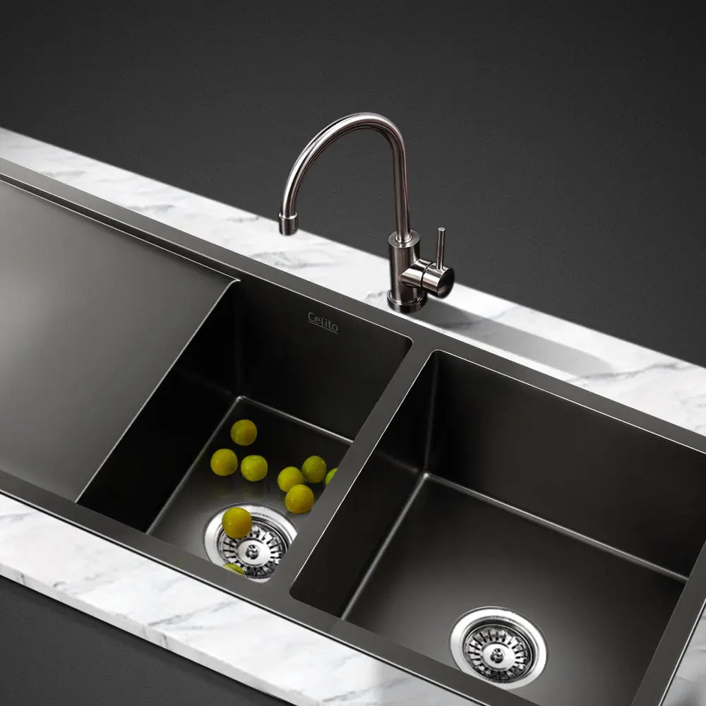 Cefito 100cm x 45cm Stainless Steel Kitchen Sink showcasing its sleek design and durable construction.