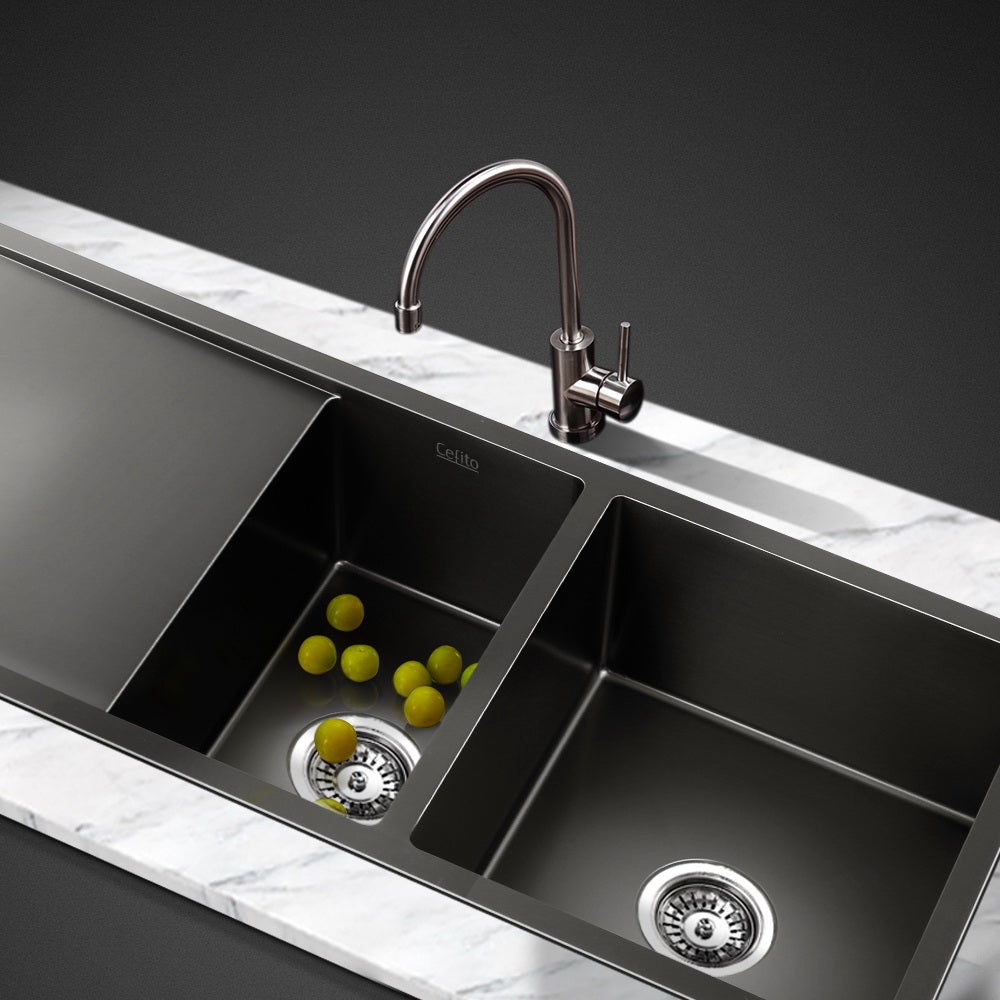 Cefito 100cm x 45cm Stainless Steel Kitchen Sink showcasing its sleek design and durable construction.