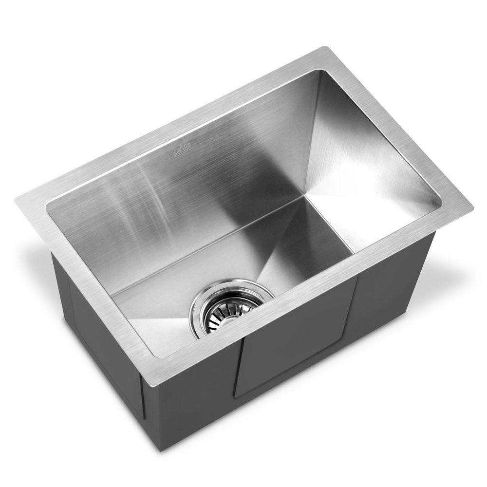 Cefito 30cm x 45cm Stainless Steel Kitchen Sink showcasing its sleek design and satin finish.