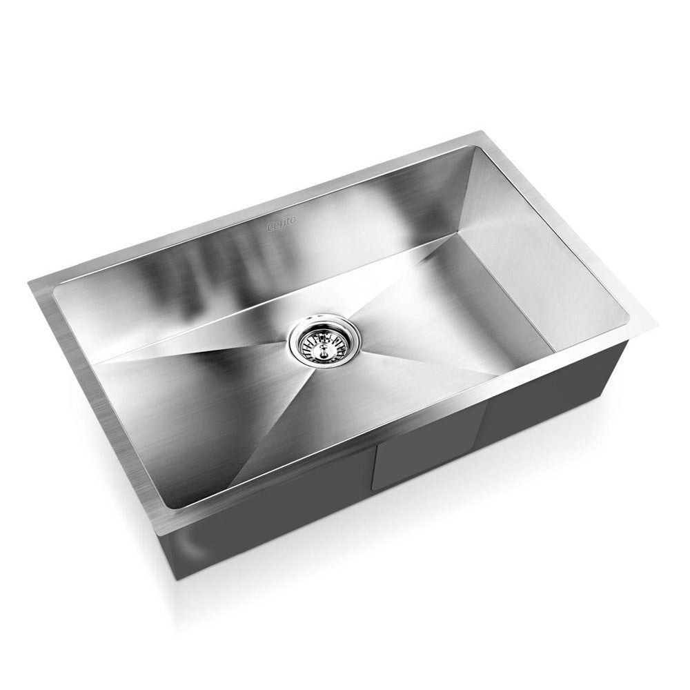 Cefito 70cm x 45cm Stainless Steel Kitchen Sink showcasing its sleek design and R10 rounded corners.