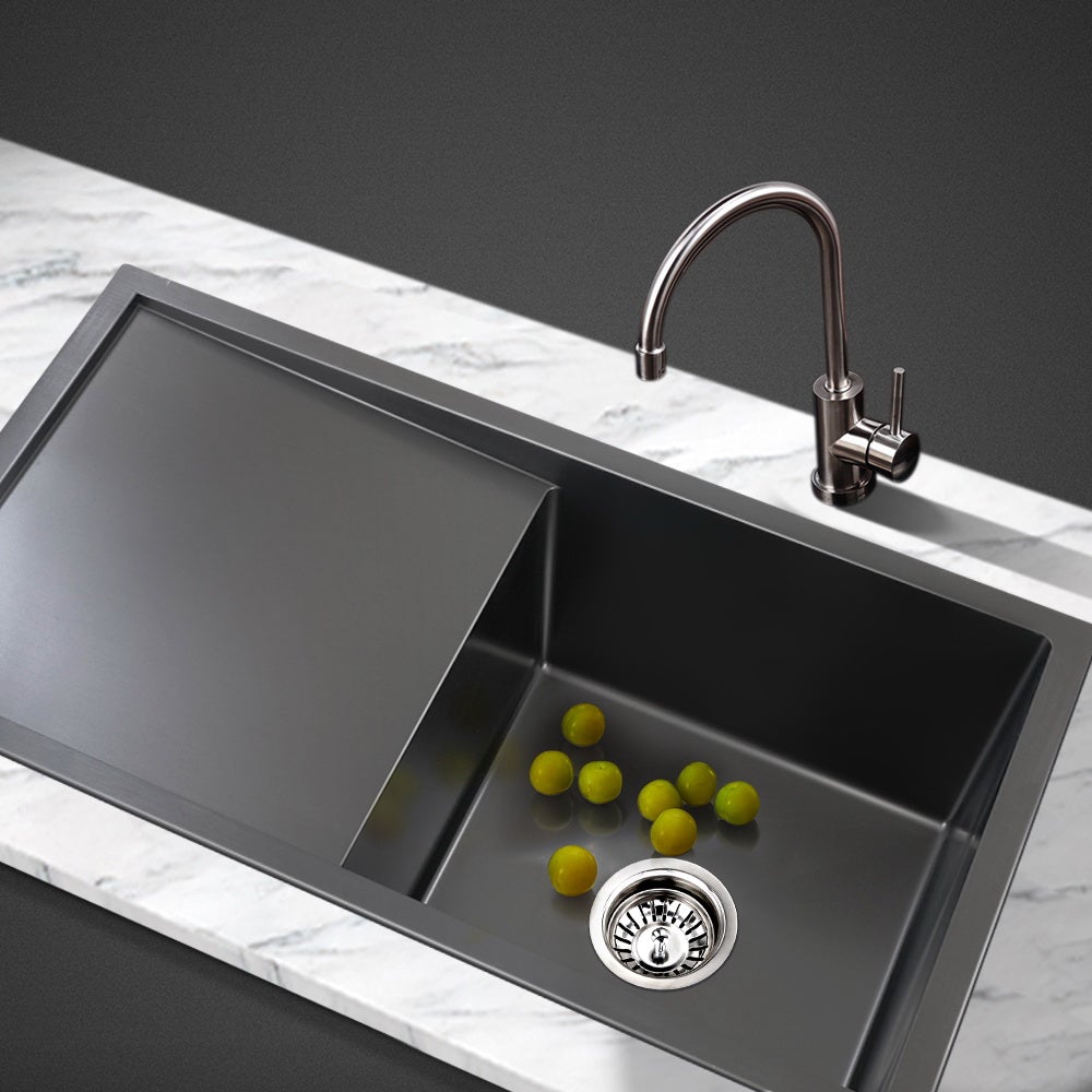 Cefito 75cm x 45cm Stainless Steel Kitchen Sink showcasing its sleek design and durable construction.