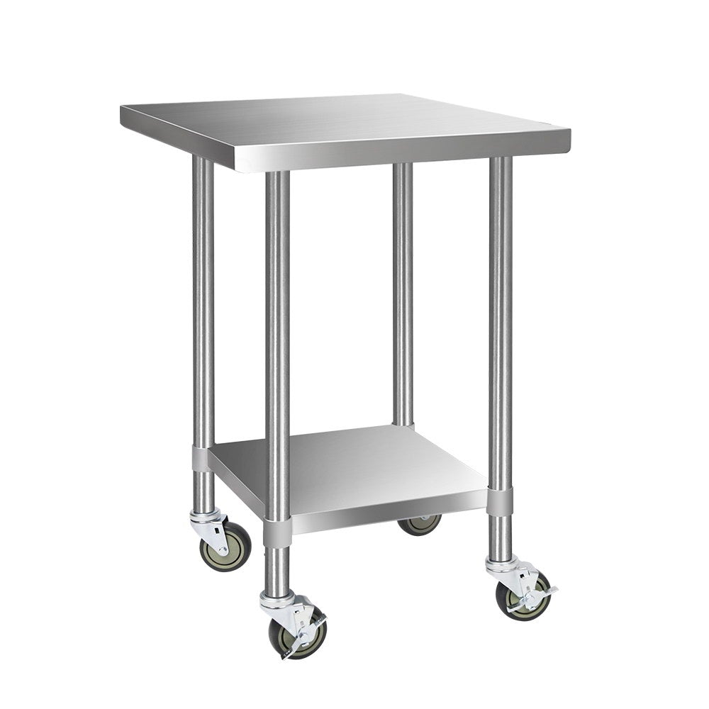 Stainless steel kitchen utility cart