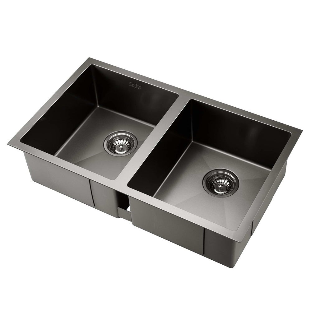 Cefito 77cm x 45cm Stainless Steel Kitchen Sink showcasing its sleek design and durable construction.