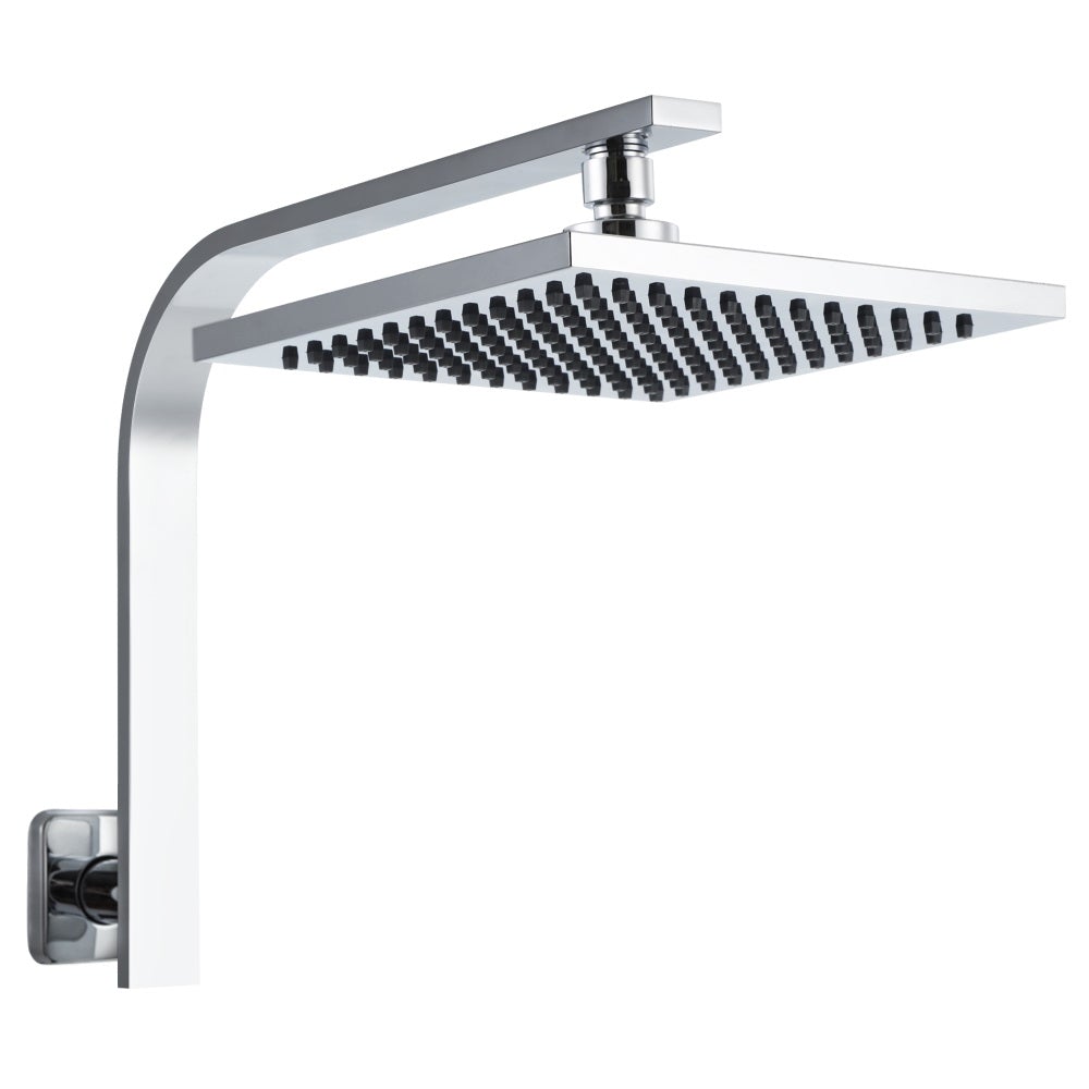 Cefito WELS 8'' Rain Shower Head Set featuring a square design, premium chrome finish, and solid brass construction, ideal for high-pressure showers.