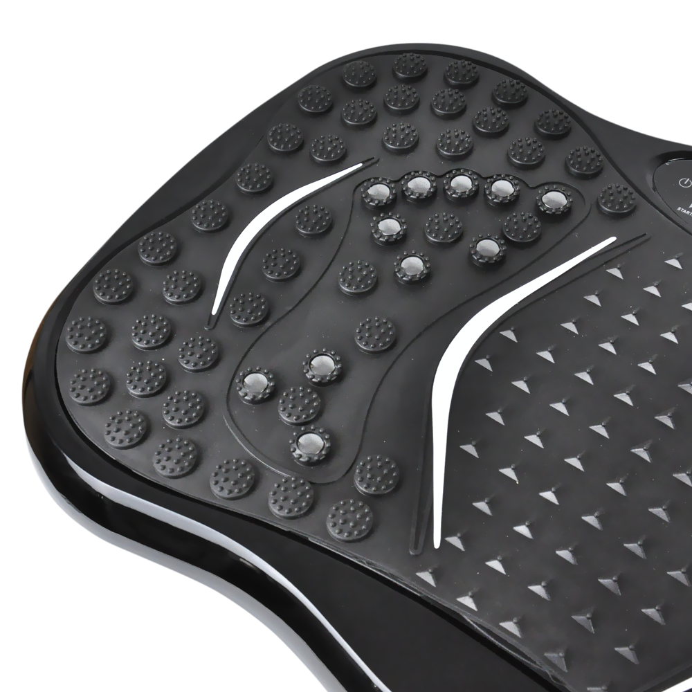 Centra Vibration Machine with non-slip platform and resistance bands, designed for effective workouts and weight loss.
