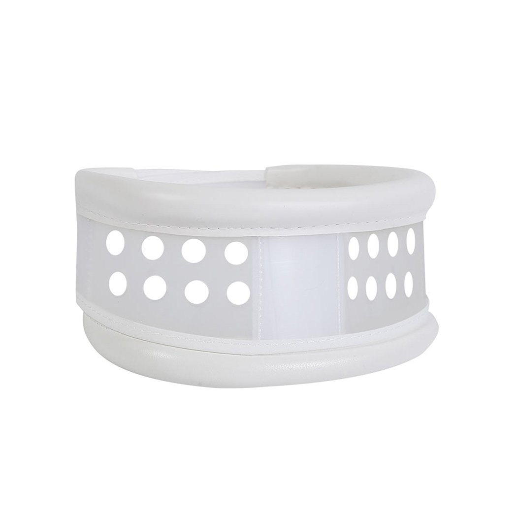 Cervical Collar Neck Brace Support designed for pain relief, featuring adjustable height, padded edges, and perforated body for ventilation.