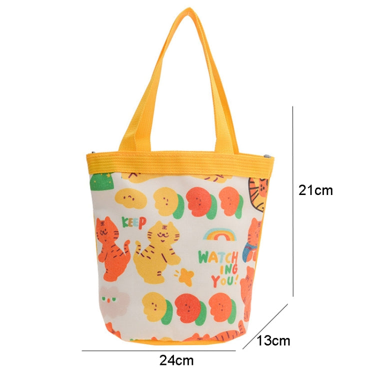 Children's cute cartoon canvas bag in vibrant colors, designed for kids to carry toys and snacks comfortably.