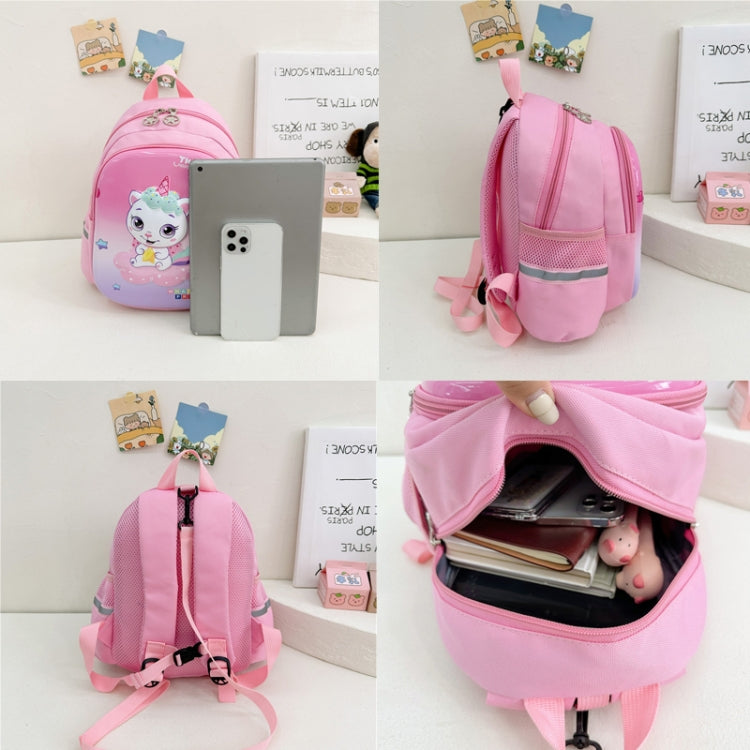 Children Kindergarten School Bag featuring a cute cartoon design, durable hard shell, and adjustable shoulder straps for comfort.