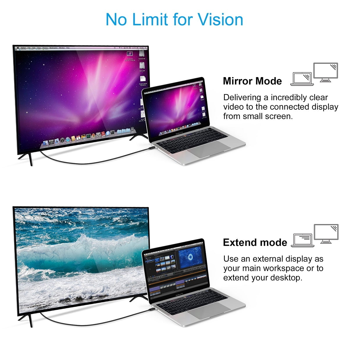 CHOETECH XCH-0030 USB-C to HDMI Cable, 3M long, featuring a gold-plated USB-C connector and anti-slip HDMI port design.