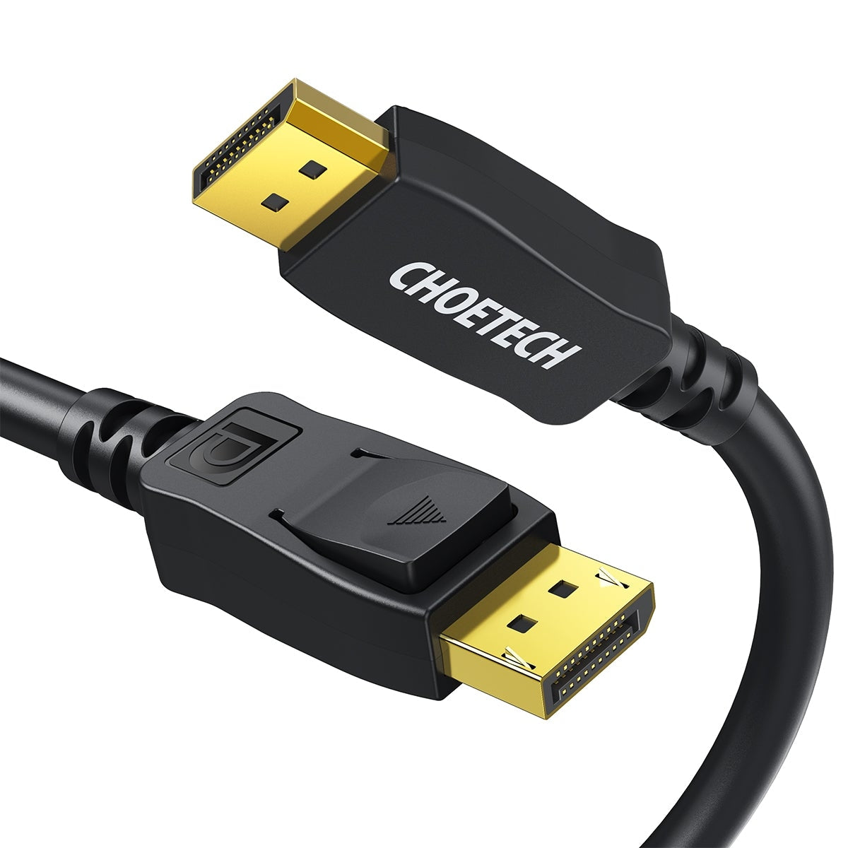CHOETECH XDD01 DP to DP Cable 2M, featuring high-quality connectors and a durable design for 8K 60Hz performance.