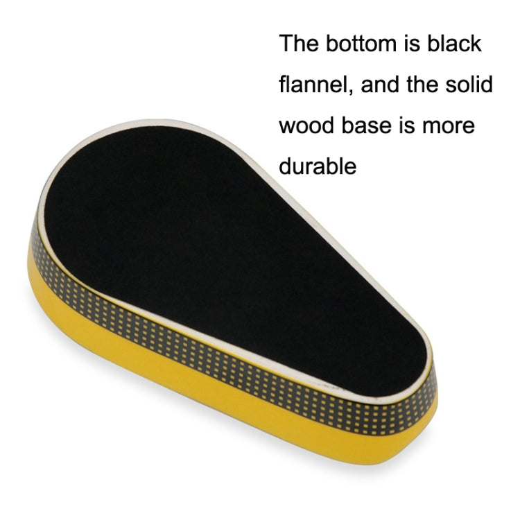 Large-diameter ceramic cigar ashtray with a solid wood base and black flannel bottom, designed for various cigar sizes.