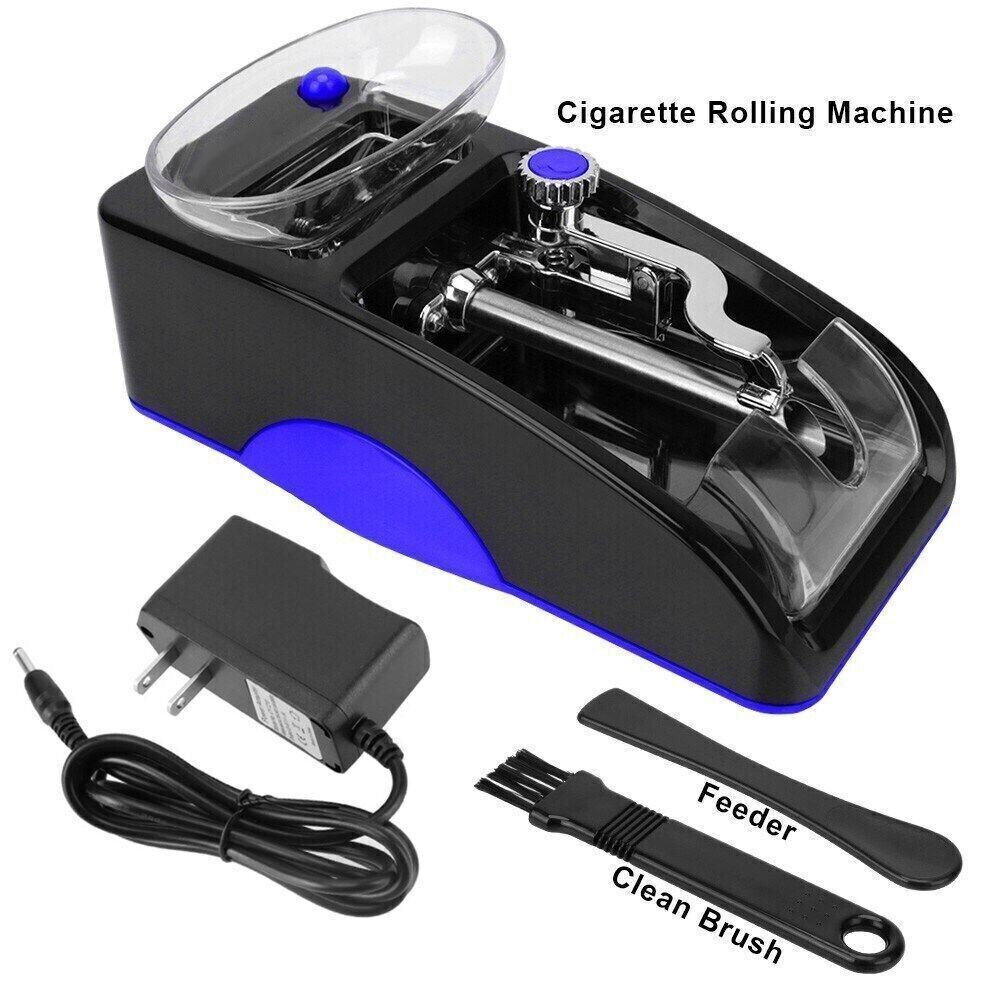 Automatic Electric Rolling Roller Tobacco Injector with stainless steel and PP material, designed for DIY cigarette making.
