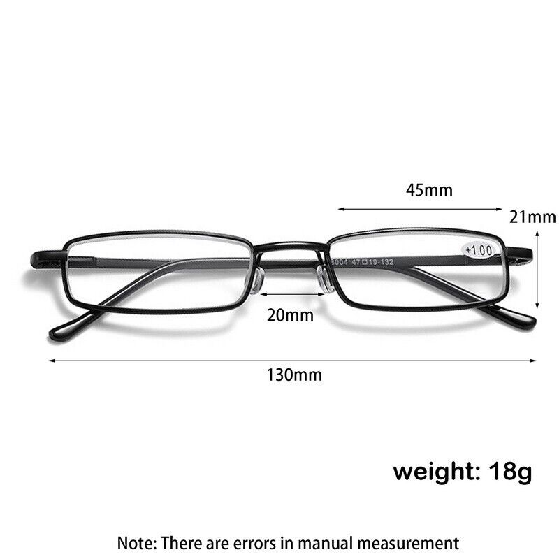 Classic HD Spring Compact Reading Glasses with a slim design, featuring a high-quality metal frame and anti-blue light lenses.