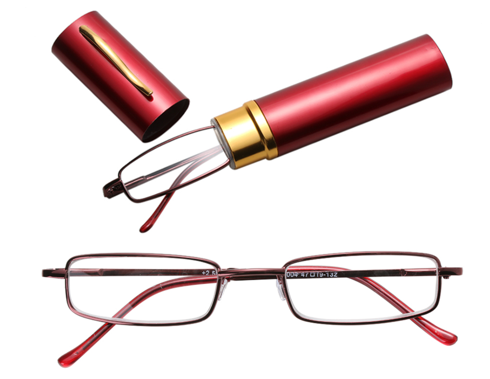 Classic HD Spring Compact Reading Glasses with a slim design, featuring a high-quality metal frame and anti-blue light lenses.