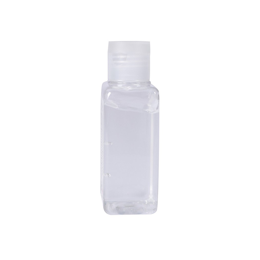 Cleace 5x Hand Sanitiser Gel 100ml bottle with 75% alcohol, transparent liquid, and moisturizing ingredients.