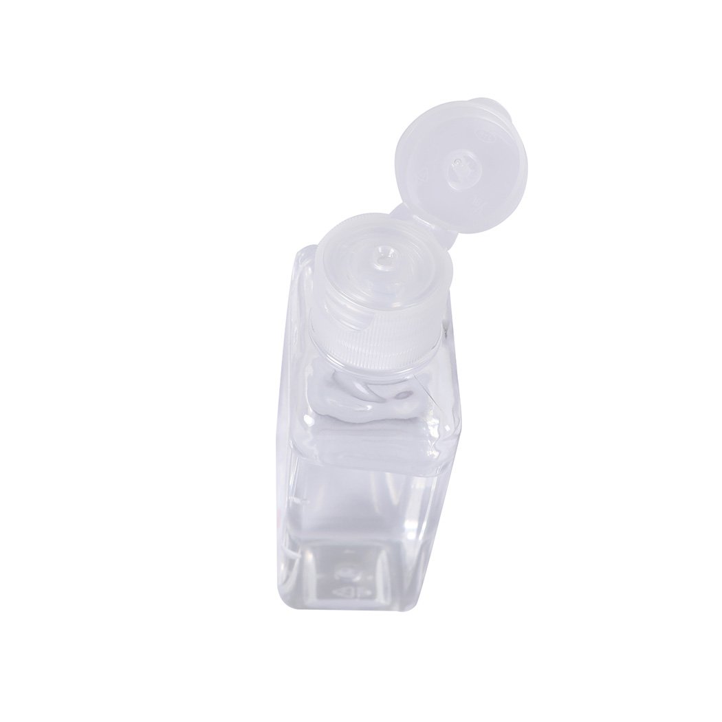 Cleace 5x Hand Sanitiser Gel 100ml bottle with 75% alcohol, transparent liquid, and moisturizing ingredients.