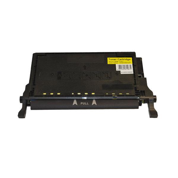 CLT-Y508L Premium Generic Yellow Toner cartridge, showcasing its vibrant yellow color and remanufactured design.