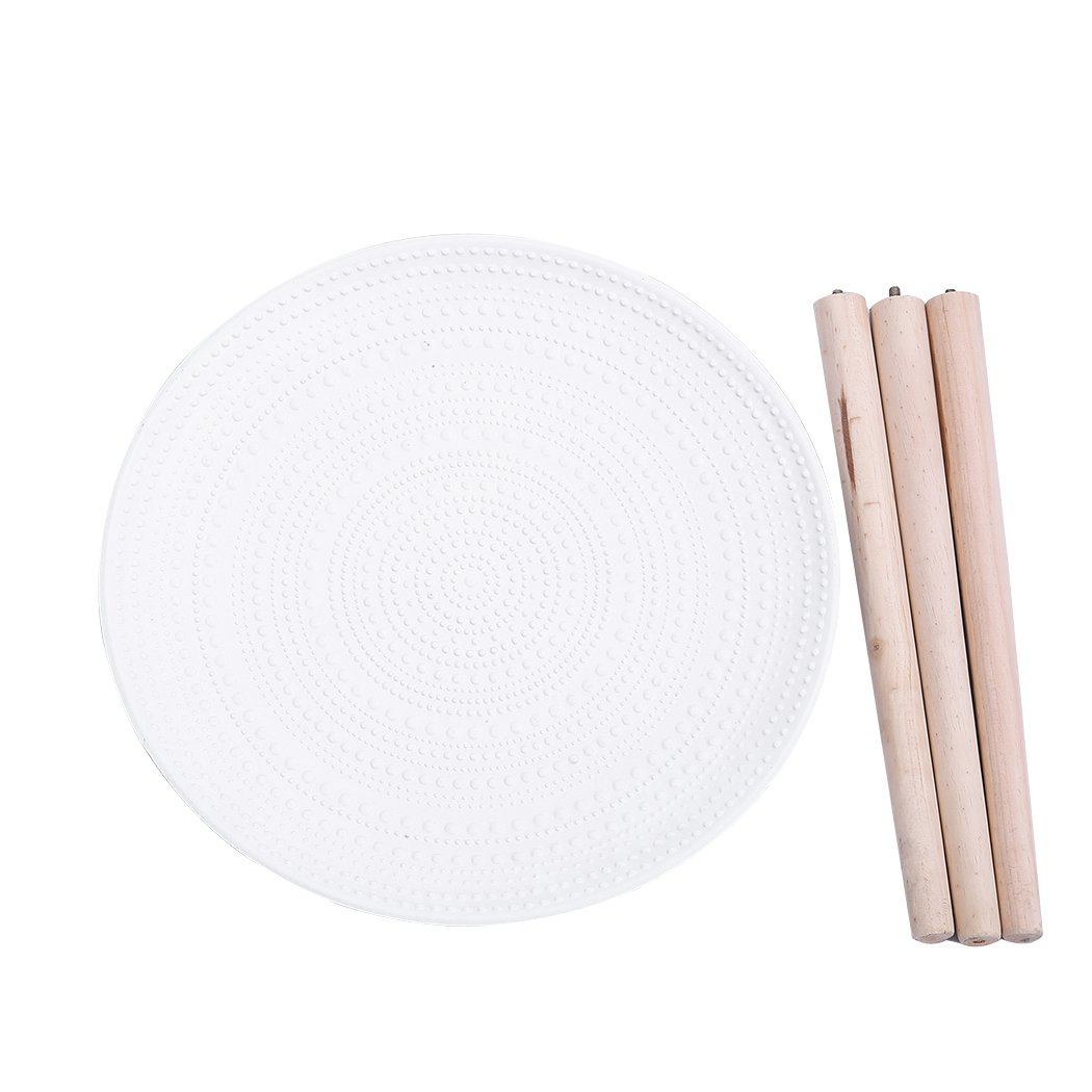 Antique Storage Side Table with solid wood legs and composite wood top, featuring a smooth white finish, perfect for modern interiors.