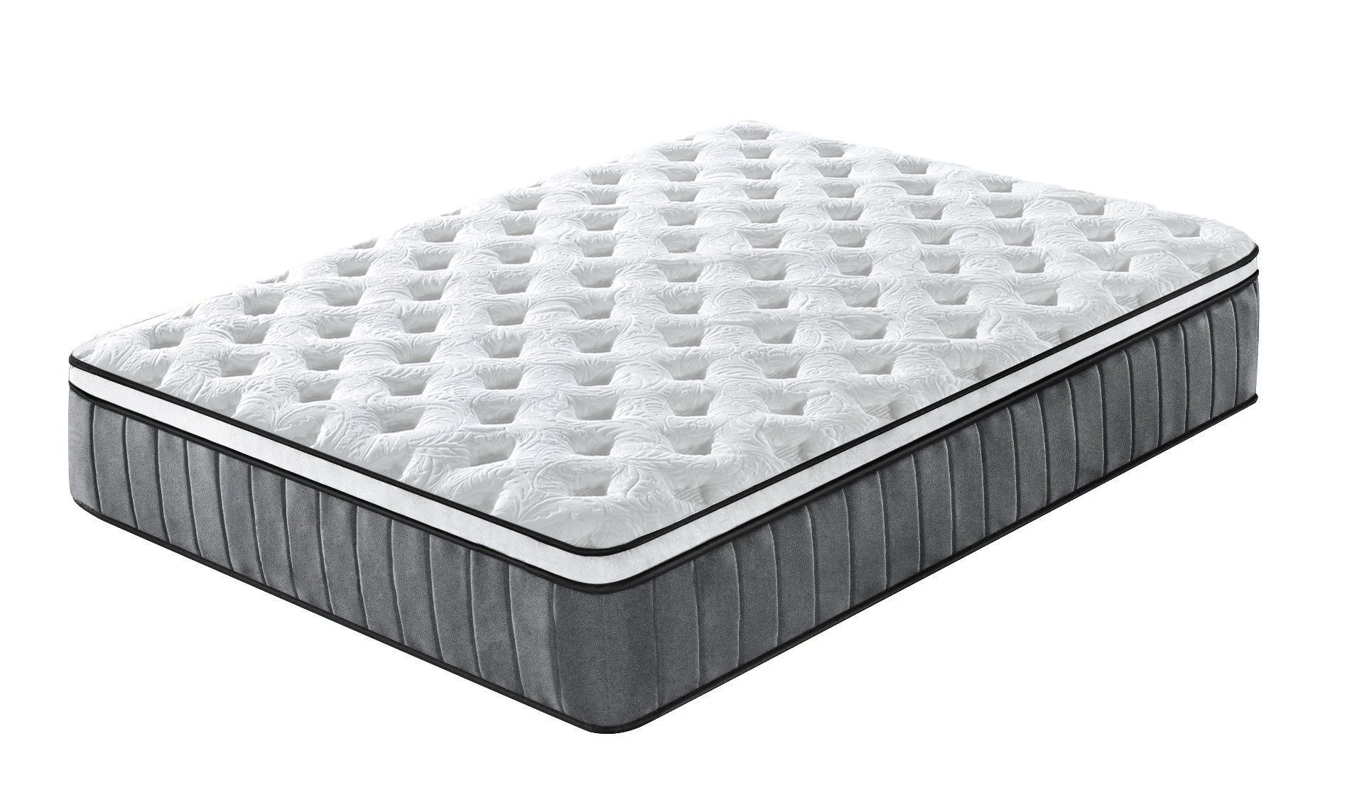 Cooling Gel Hepta-Zone Hybrid Tri-Foam Spring Euro Mattress showcasing its luxurious design and comfort features.