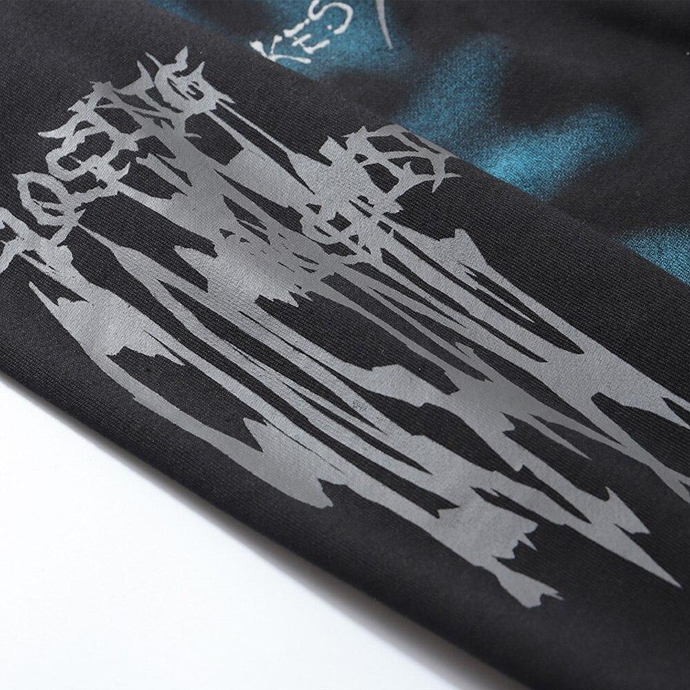 Colorful Drawstring Punk Robot Print Hoodie for men, featuring a vibrant design and loose fit, perfect for casual streetwear.