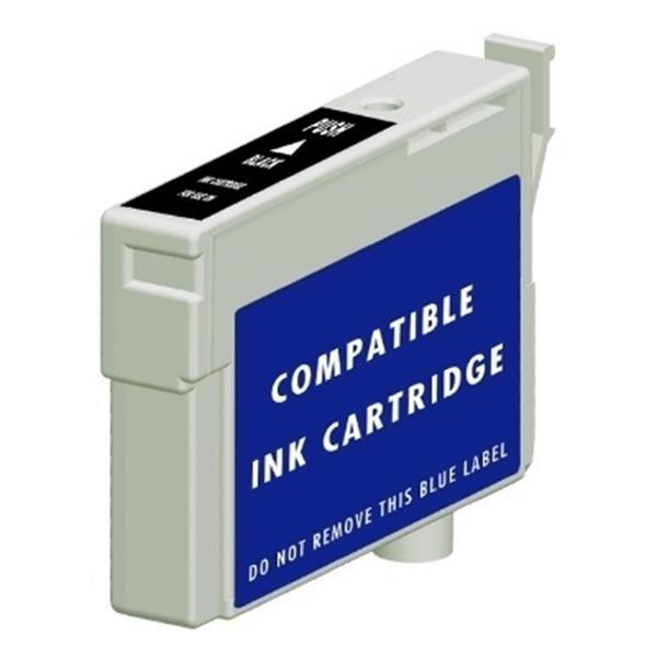 High capacity black ink cartridge designed for inkjet printers, featuring professional quality components and ink for vibrant printing.