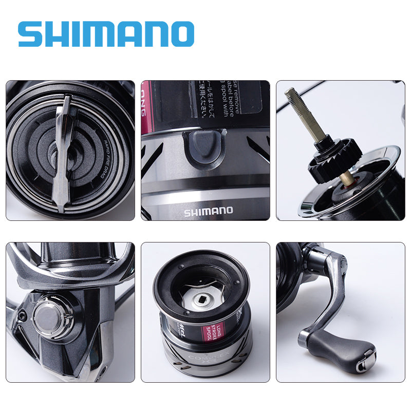 COMPLEX XR 2500/2500HG fishing reel with CI4+ body and HAGANE technology, showcasing its sleek design and advanced features.
