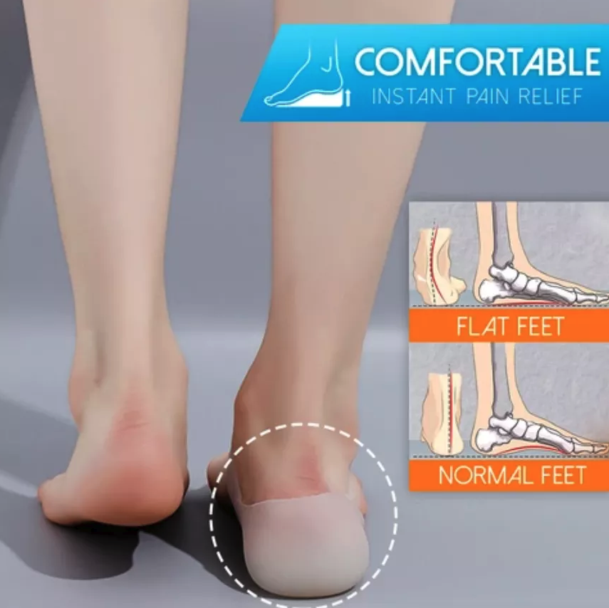 Concealed Footbed Enhancers Invisible Height Increase Silicone Insoles, designed for comfort and height increase, suitable for all adult shoes.