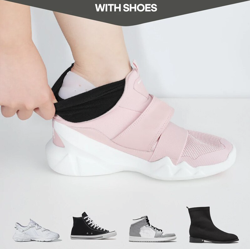 Concealed Footbed Enhancers Invisible Height Increase Silicone Insoles, designed for comfort and height increase, suitable for all adult shoes.