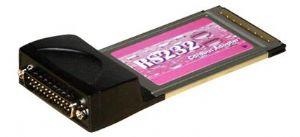 CONDOR PCMCIA serial x 2 adapter with dual serial ports for enhanced connectivity.