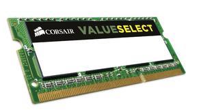 CORSAIR 8GB DDR3L SODIMM memory module with 204 pins, designed for laptops, featuring 1600MHz speed and 1.35V low voltage.