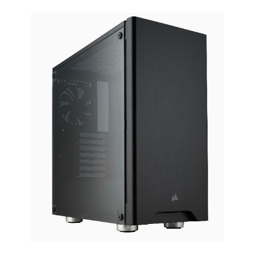 CORSAIR Carbide 275R Black ATX Mid-Tower Case with edge-to-edge window and minimalist design.