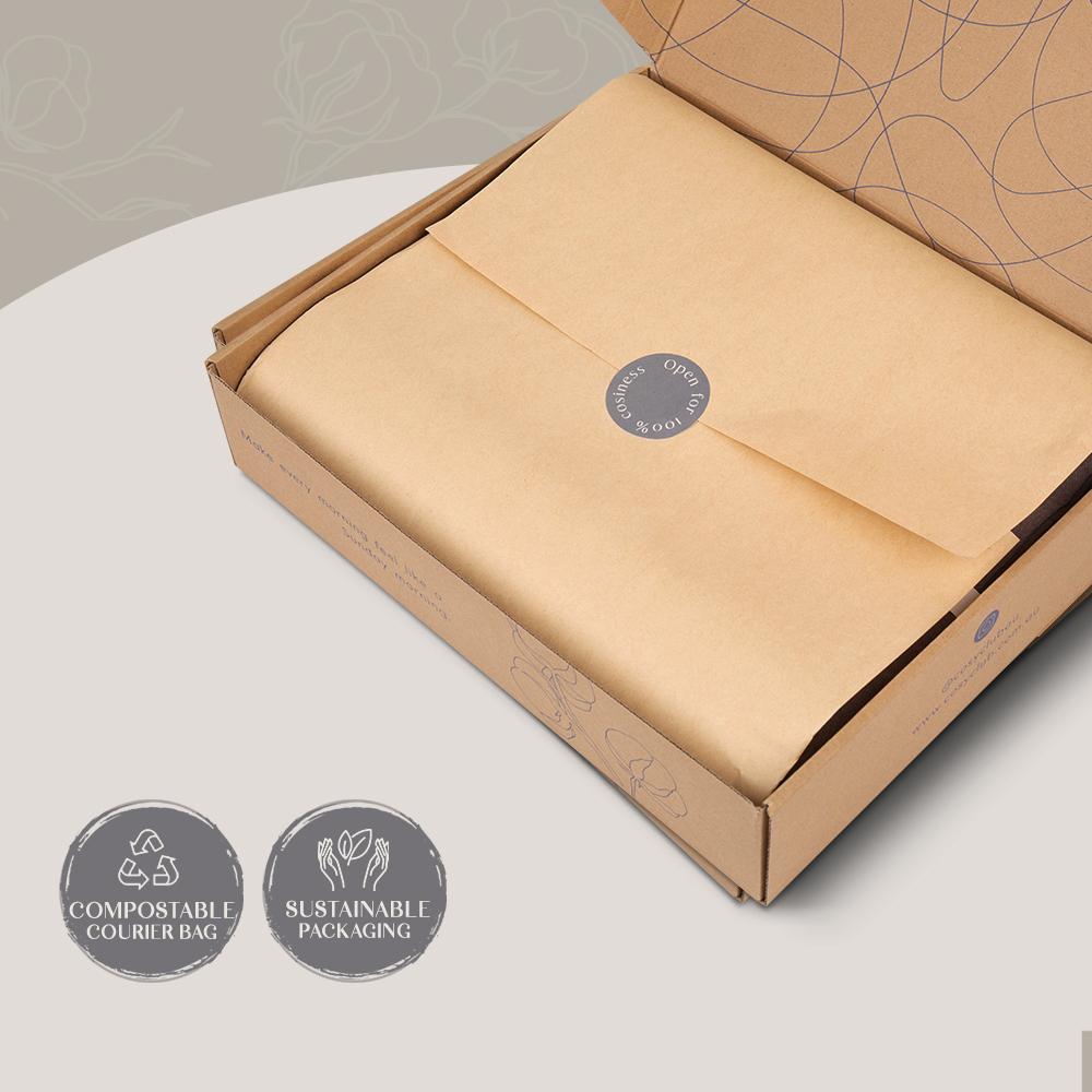 Cosy Club Cotton Sheet Set in orange brown, featuring a soft texture and two-tone design, perfect for a cozy bedroom.