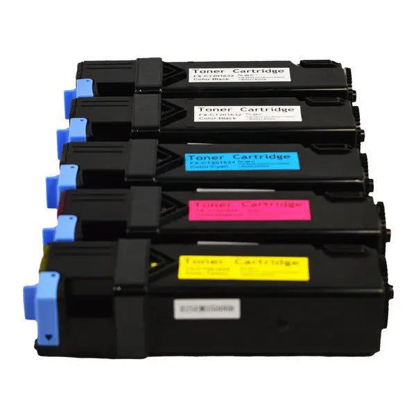 CP305 Generic Toner Cartridge Set of 5 including two black, one cyan, one magenta, and one yellow cartridge, designed for high-quality printing.