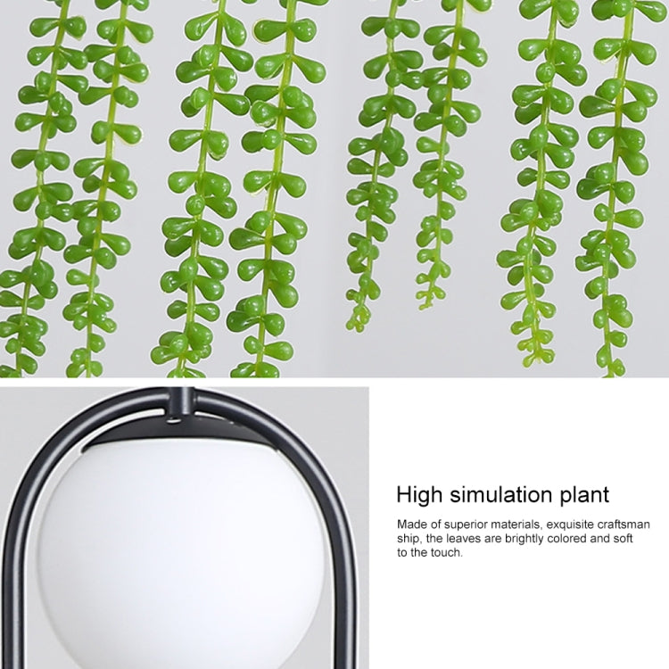 Creative Living Room Restaurant Cafe LED Lamp featuring a plant design with iron art pendant, adjustable hanging wire, and modern aesthetic.