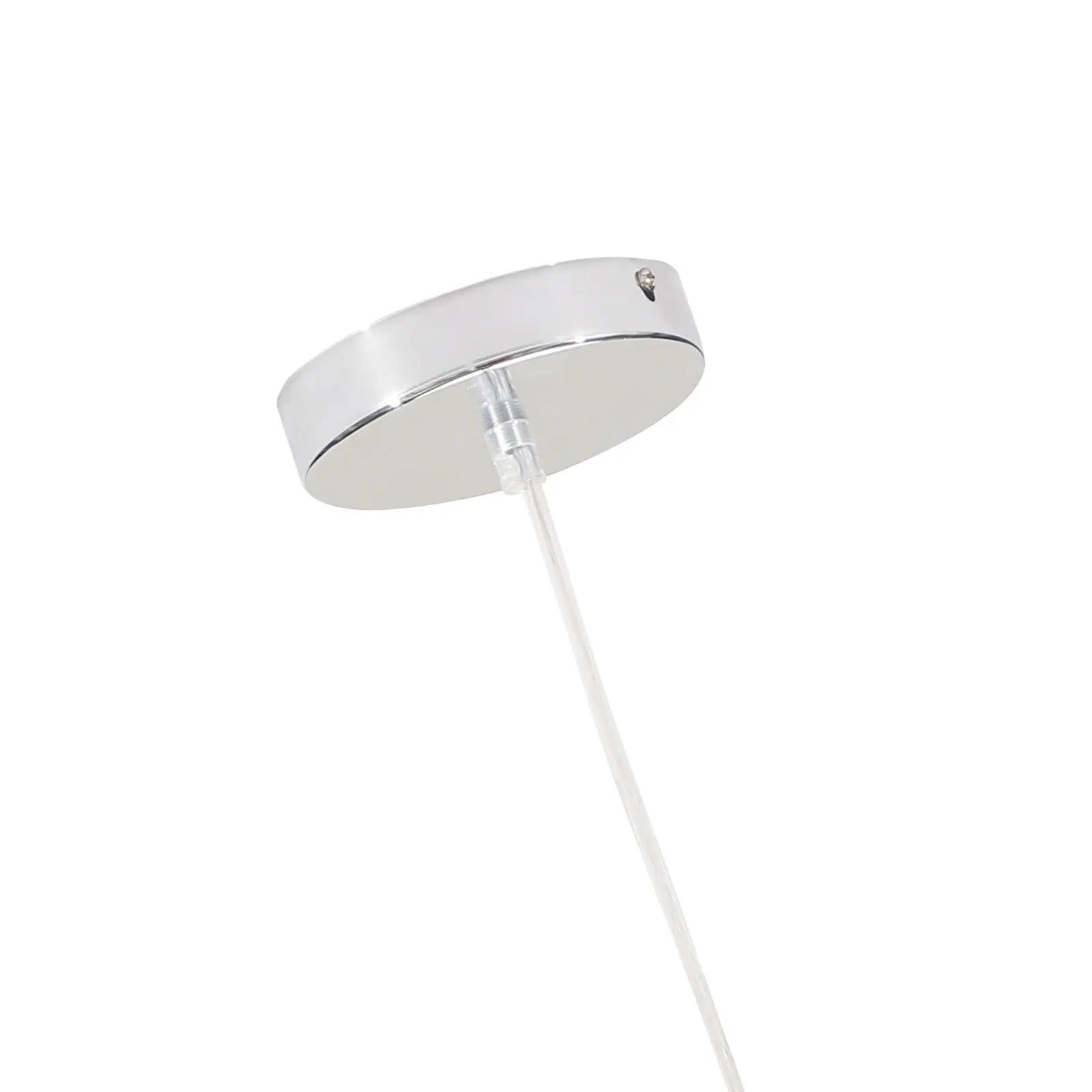 Elegant crystal pendant light with adjustable cord, perfect for modern kitchen islands.