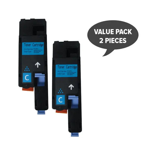 CT201592 CP105/205 Premium Generic Cyan Toner cartridges in a set of 2, designed for high-quality printing.