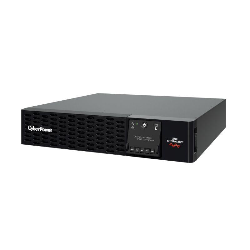 CYBERPOWER PRO Rack/Tower LCD 1000VA UPS with LCD display and multiple outlets.
