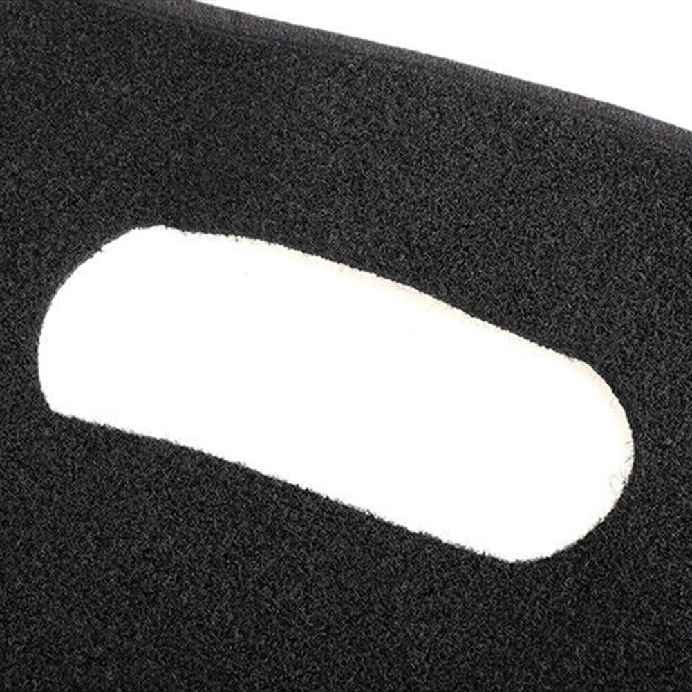 Dashboard Mat Dash Cover Carpet for 1998-2001 Dodge Ram 1500, 2500, 3500, showcasing its sleek black design and premium suede material.