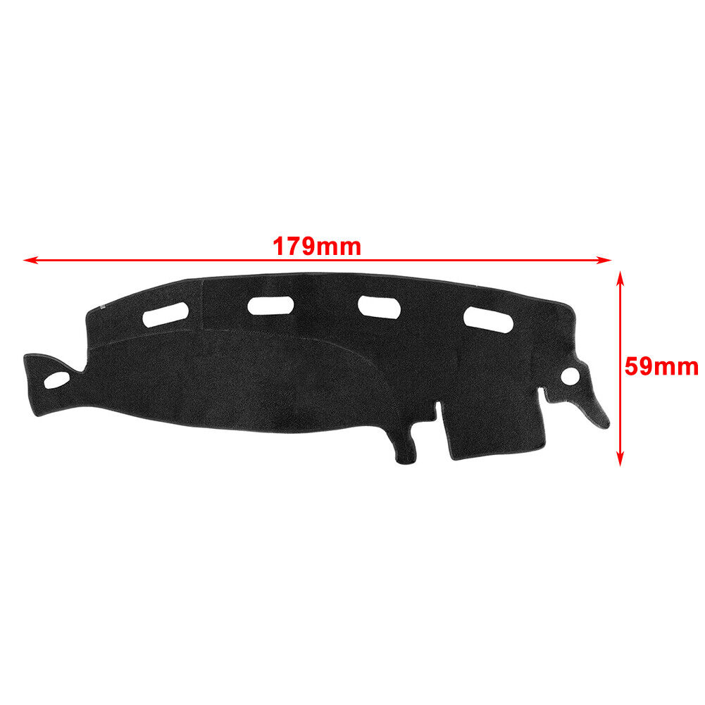 Dashboard Mat Dash Cover Carpet for 1998-2001 Dodge Ram 1500, 2500, 3500, showcasing its sleek black design and premium suede material.