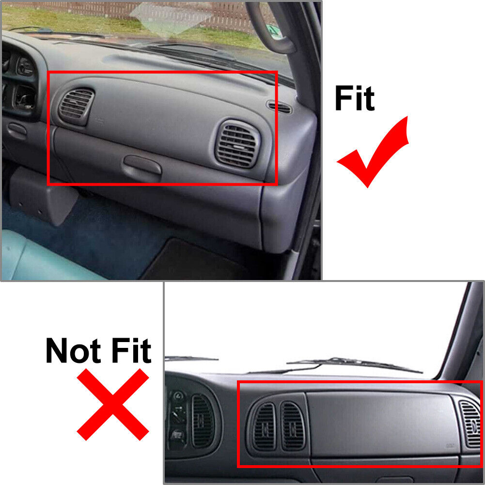 Dashboard Mat Dash Cover Carpet for 1998-2001 Dodge Ram 1500, 2500, 3500, showcasing its sleek black design and premium suede material.