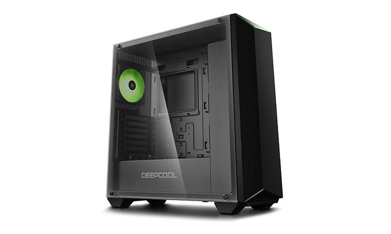 DEEPCOOL Earlkase RGB V2 ATX Case showcasing RGB lighting and tempered glass design.