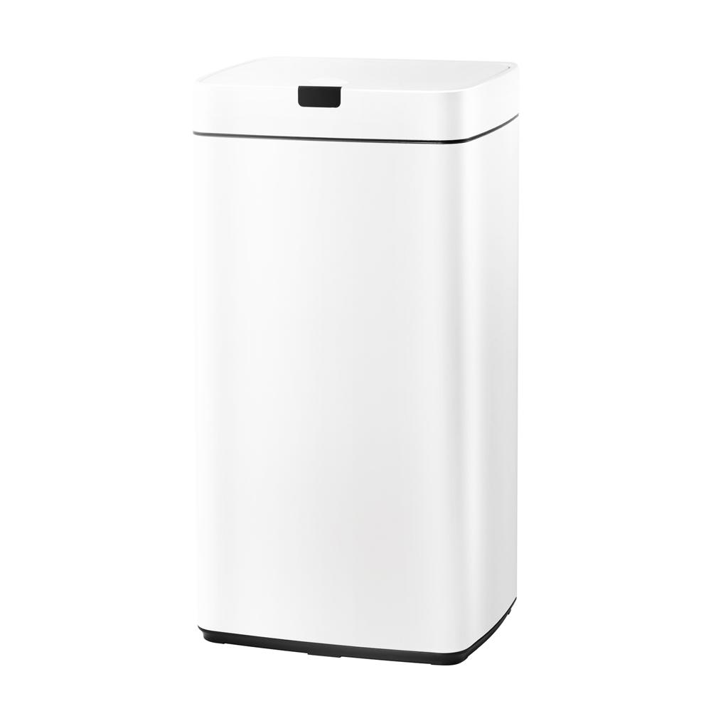 Devanti 45L Sensor Bin in white, featuring a sleek design and motion sensor lid for hands-free operation.