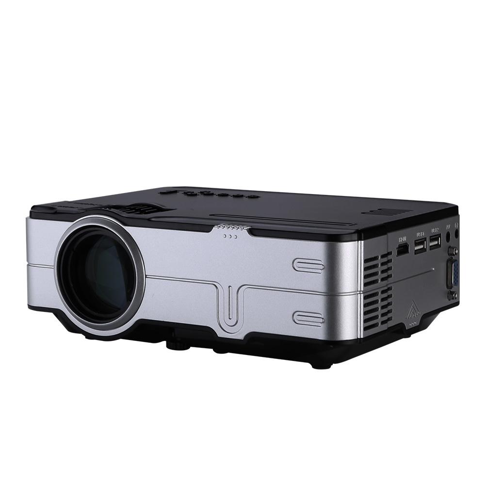 Devanti Mini Video Projector showcasing its sleek design and multiple connectivity ports, ideal for home entertainment.
