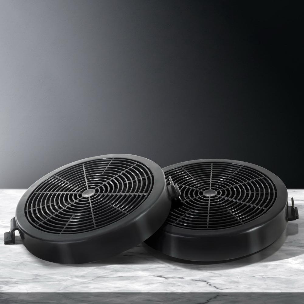 Devanti Pyramid Range Hood Carbon Charcoal Filters in black, designed for ductless range hoods, showcasing quality activated charcoal for odour absorption.