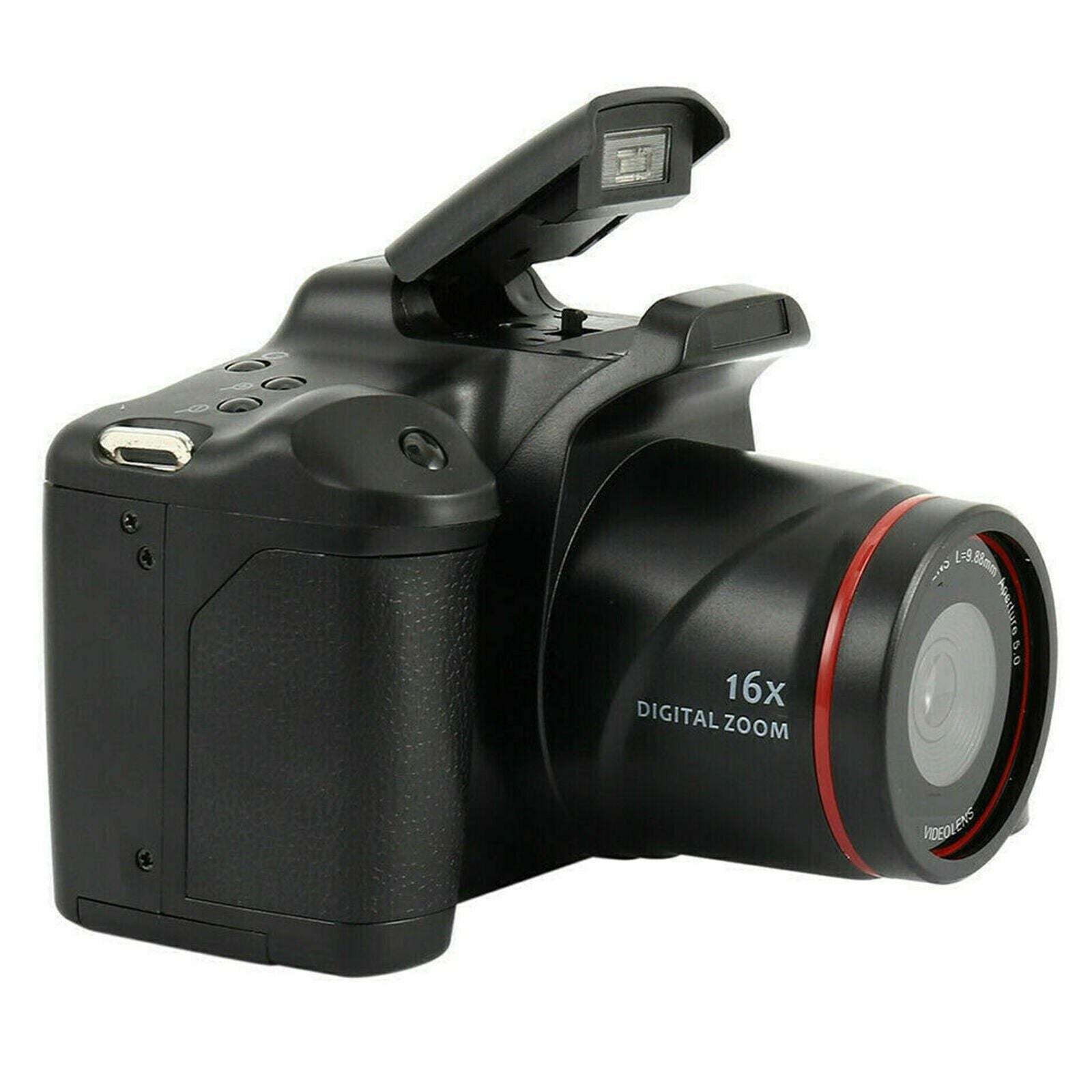 Digital Camera with 3.0 Inch TFT LCD Screen, 16X Zoom, and 16MP HD resolution, showcasing its sleek design and features.
