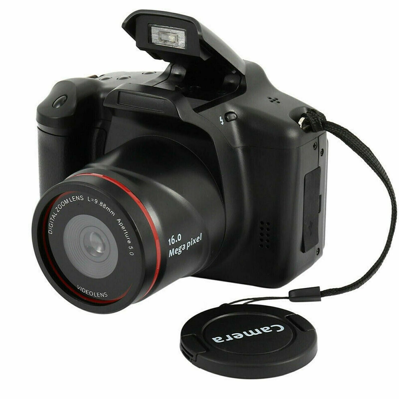 Digital Camera with 3.0 Inch TFT LCD Screen, 16X Zoom, and 16MP HD resolution, showcasing its sleek design and features.