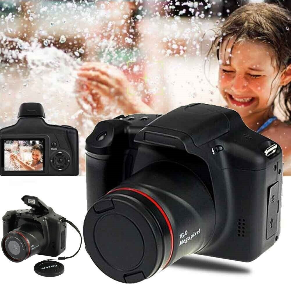 Digital Camera with 3.0 Inch TFT LCD Screen, 16X Zoom, and 16MP HD resolution, showcasing its sleek design and features.